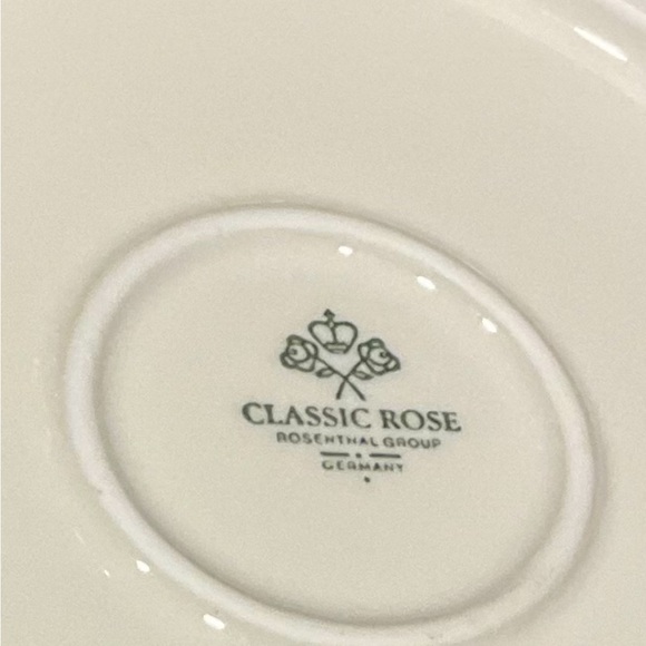 Classic Rose Pierced Edge Dish Rosenthal Group Antique Made in Germany Perfect - Picture 5 of 5